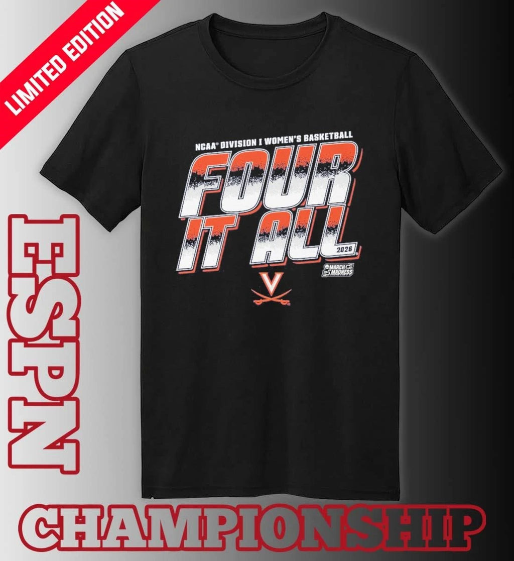 Official Virginia Women’s Basketball Four It All 2026 March Madness Shirt