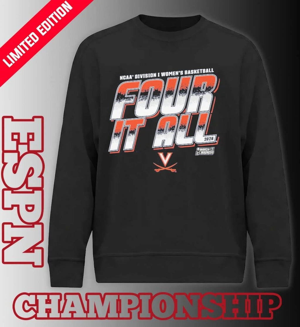 Official Virginia Women’s Basketball Four It All 2026 March Madness Shirt