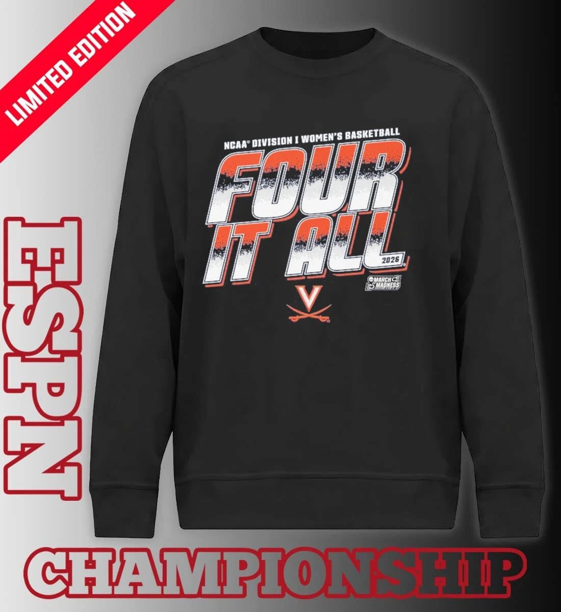 Official Virginia Women’s Basketball Four It All 2026 March Madness Shirt