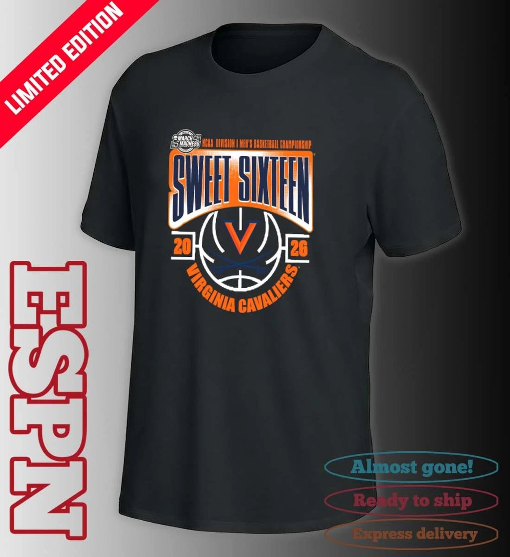 Official Virginia cavaliers Sweet 16 NCAA DI Men’s Basketball Tournament March Madness 2026 T-Shirt