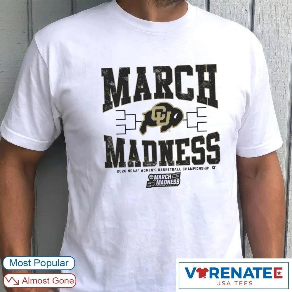 Official WBB 2026 NCAA Women’s Basketball Championship March Madness Colorado Buffaloes T-Shirt