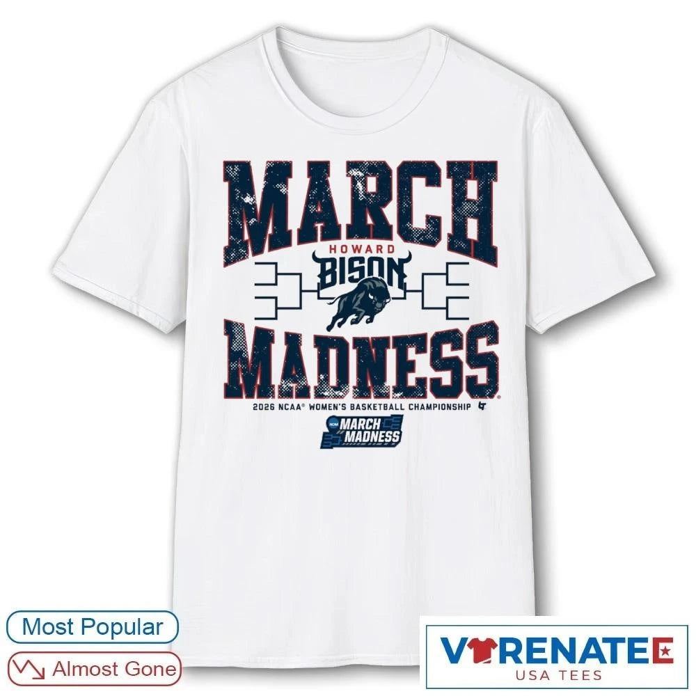 Official WBB 2026 NCAA Women’s Basketball Championship March Madness Howard Bison T-Shirt