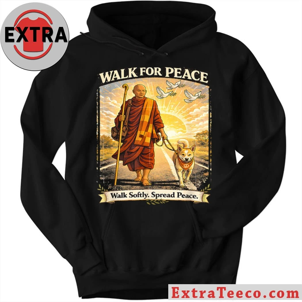 Official Walk For Peace Monks With Aloka The Peace Dog Shirt