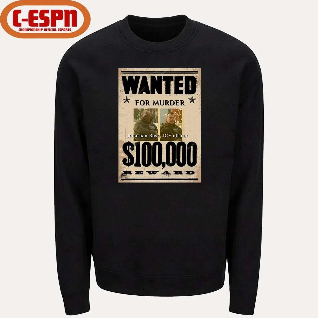 Official Wanted For Murder Jonathan Ross Ice Officer Shirt