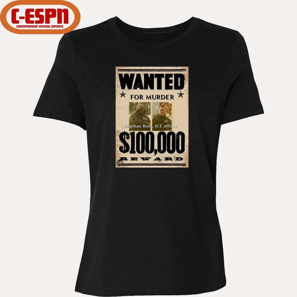 Official Wanted For Murder Jonathan Ross Ice Officer Shirt