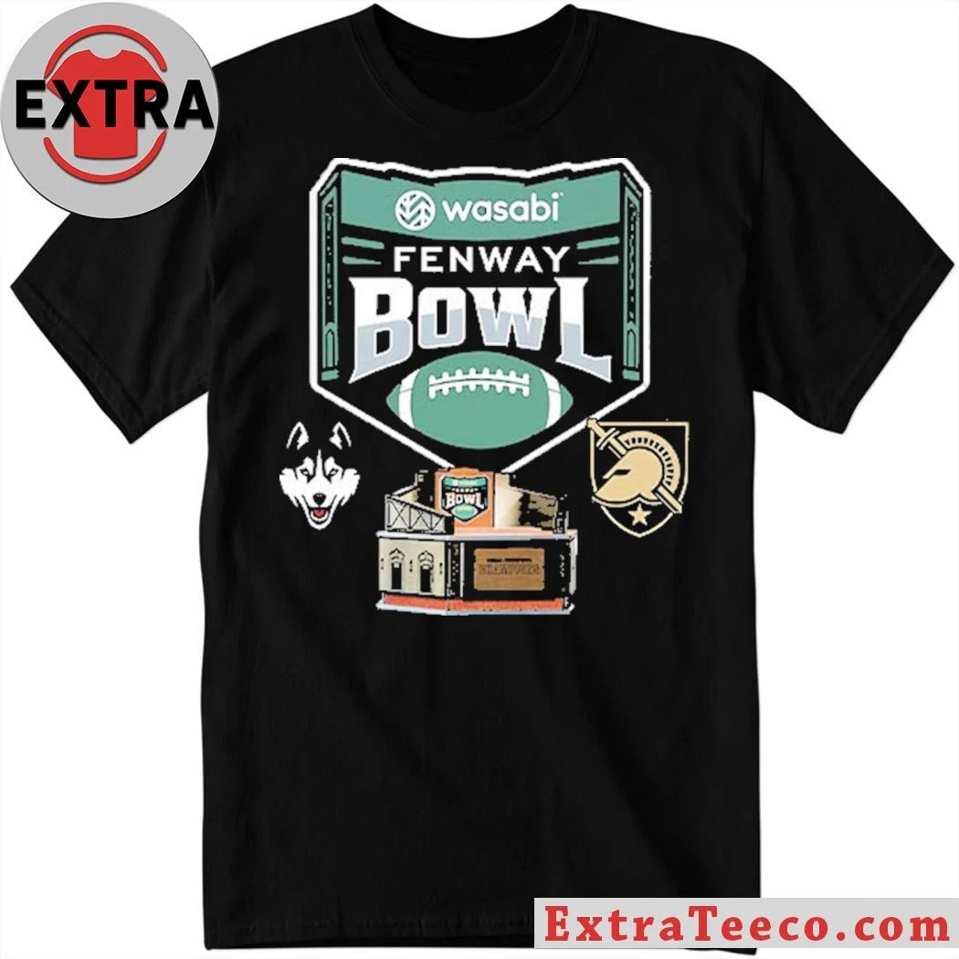 Official Wasabi Fenway Bowl UConn Huskies Versus Army Black Knights Bowl Season College Football 2025 2026 Logo Shirt