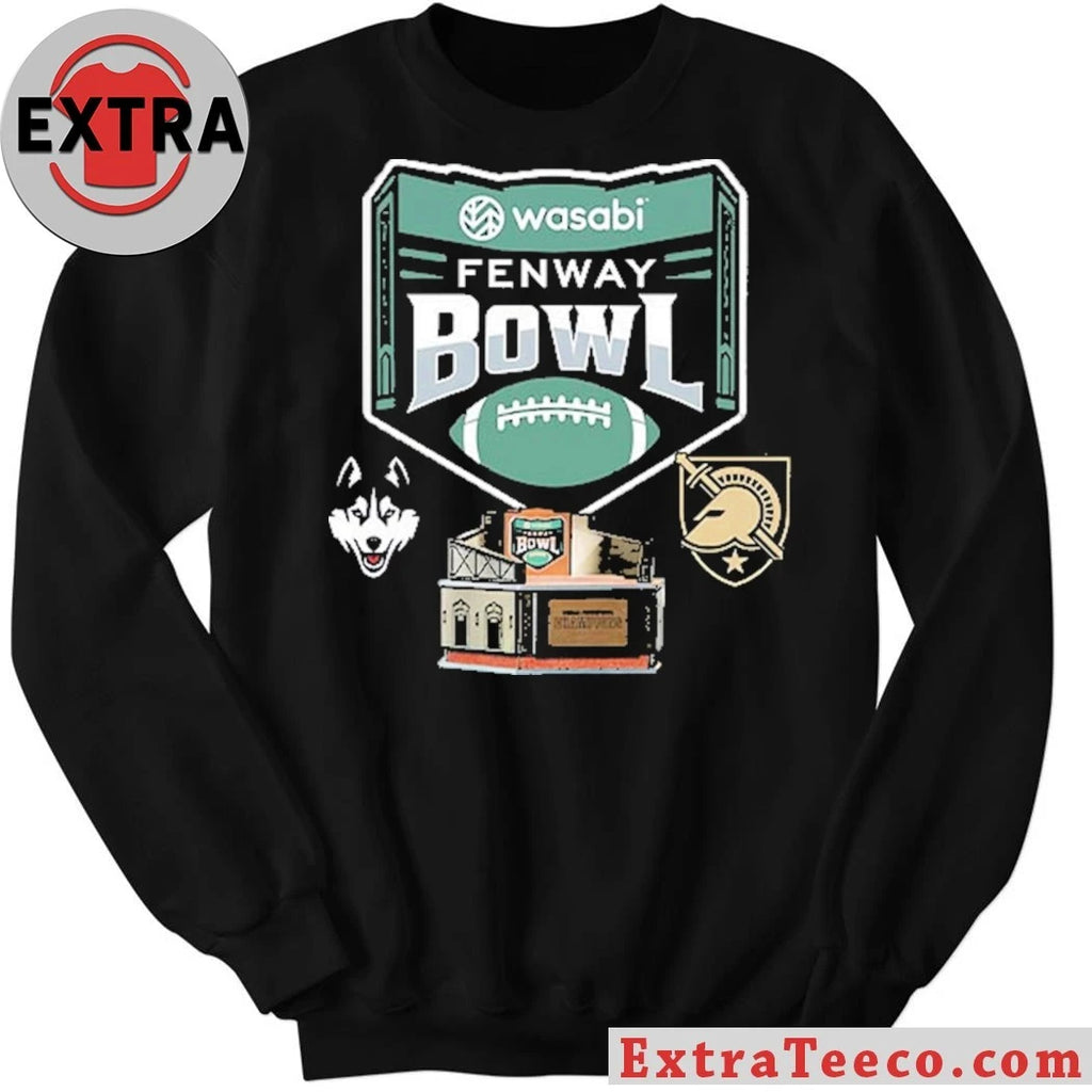 Official Wasabi Fenway Bowl UConn Huskies Versus Army Black Knights Bowl Season College Football 2025 2026 Logo Shirt