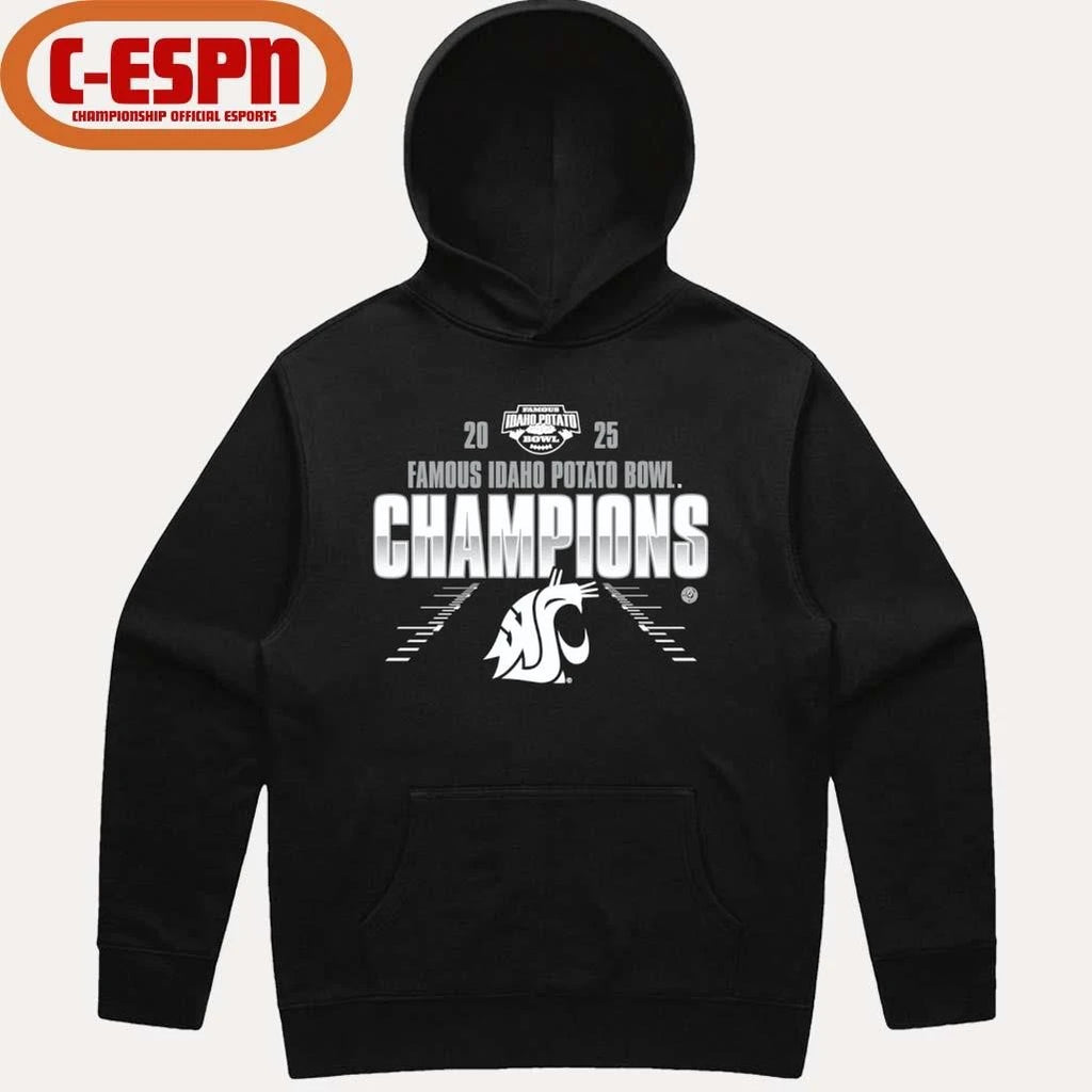 Official Washington State Cougars 2025 Famous Idaho Potato Bowl Champions Shirt