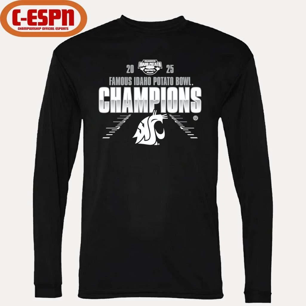 Official Washington State Cougars 2025 Famous Idaho Potato Bowl Champions Shirt