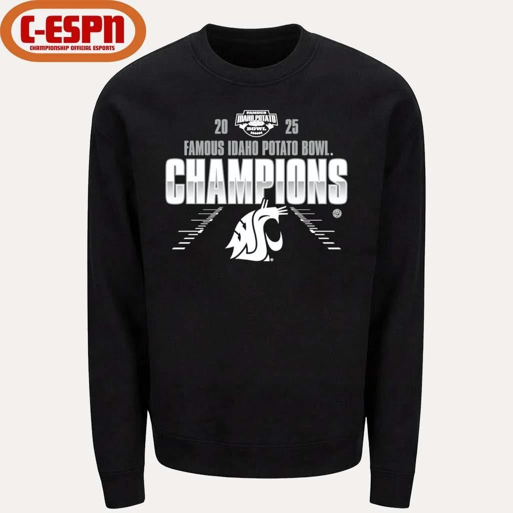 Official Washington State Cougars 2025 Famous Idaho Potato Bowl Champions Shirt