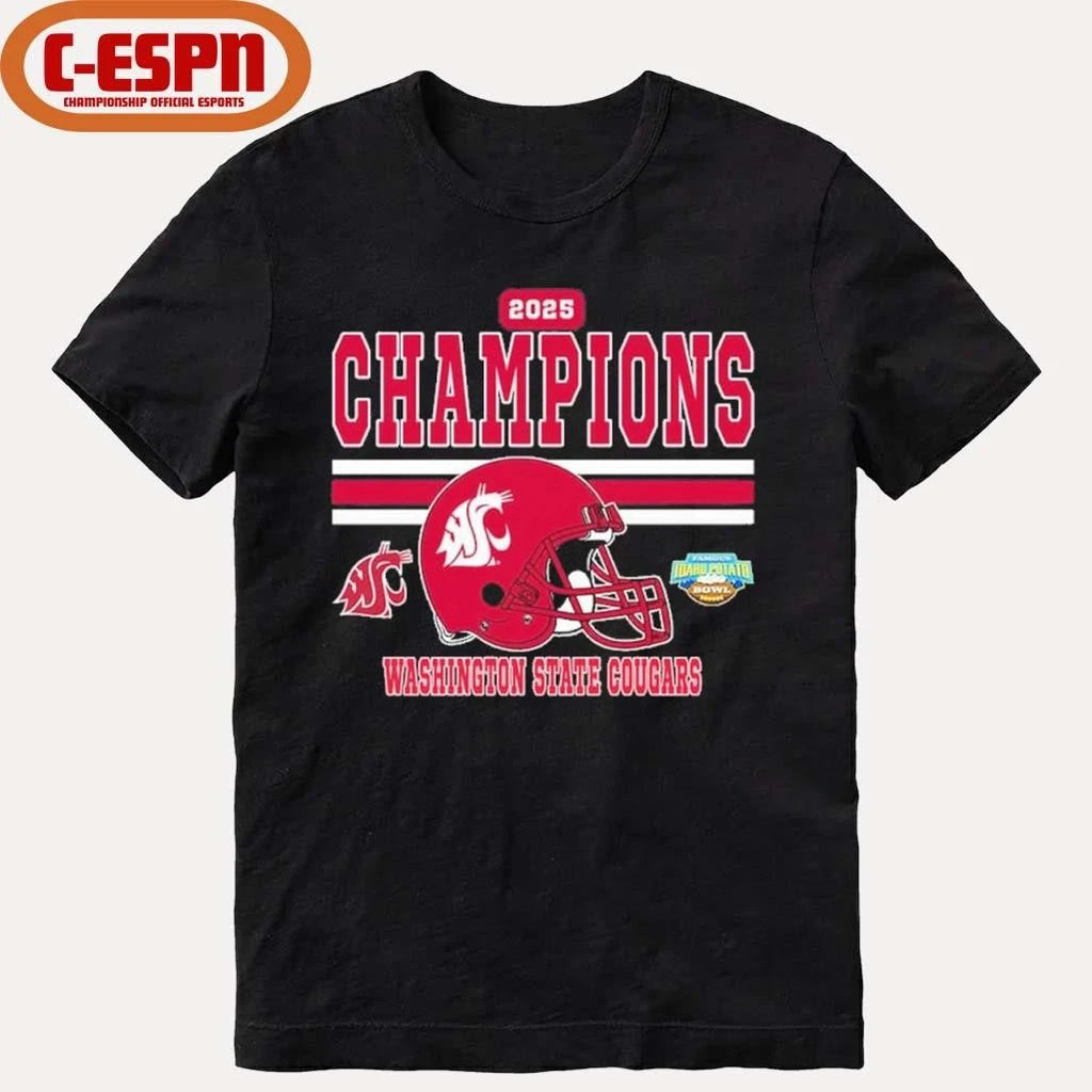 Official Washington State Cougars 2025 Idaho Potato Bowl Champions Shirt