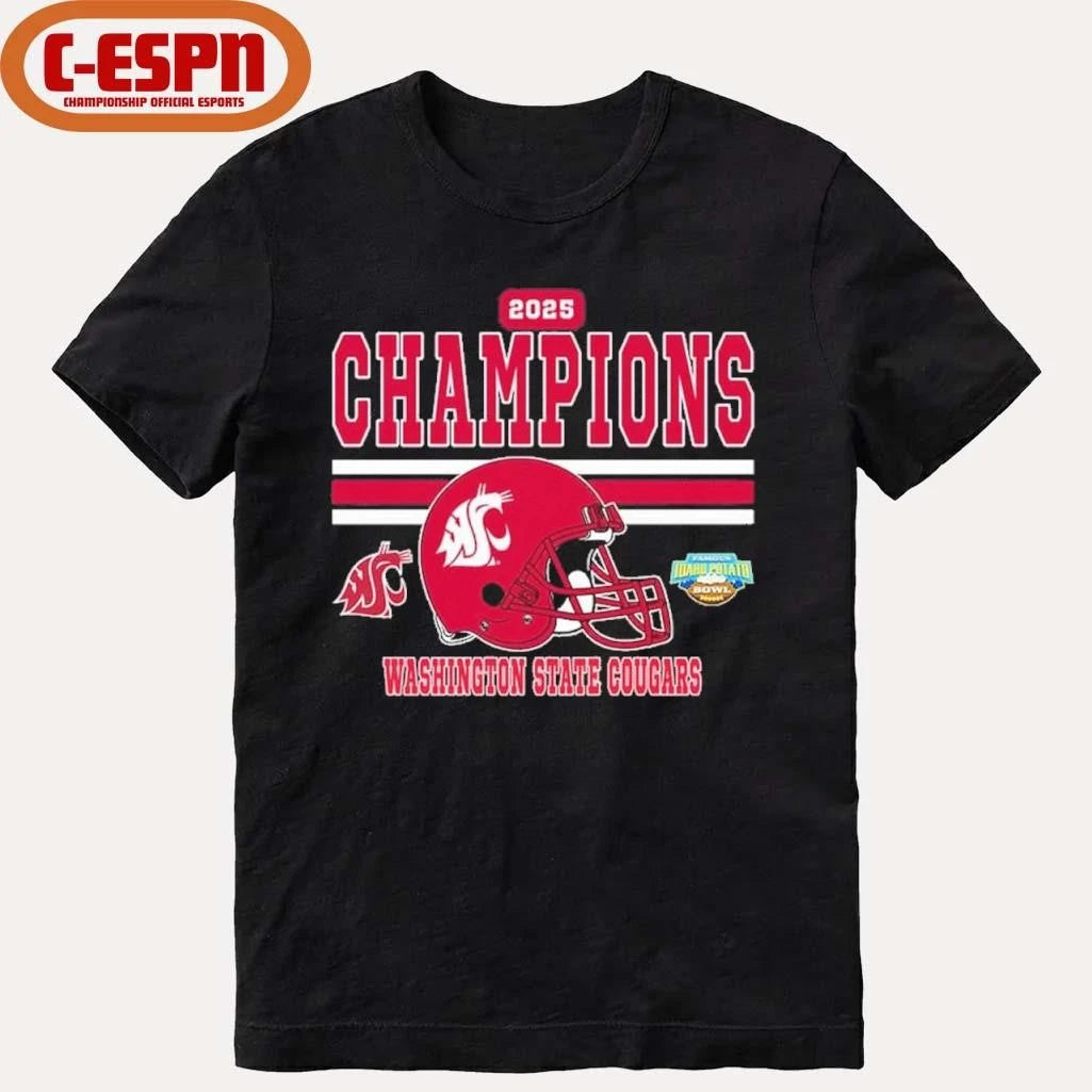 Official Washington State Cougars 2025 Idaho Potato Bowl Champions Shirt