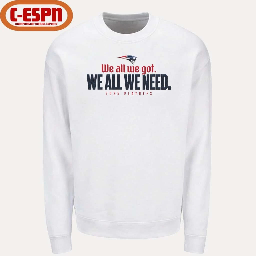 Official We All We Got We All We Need Patriots 205 Playoffs Shirt