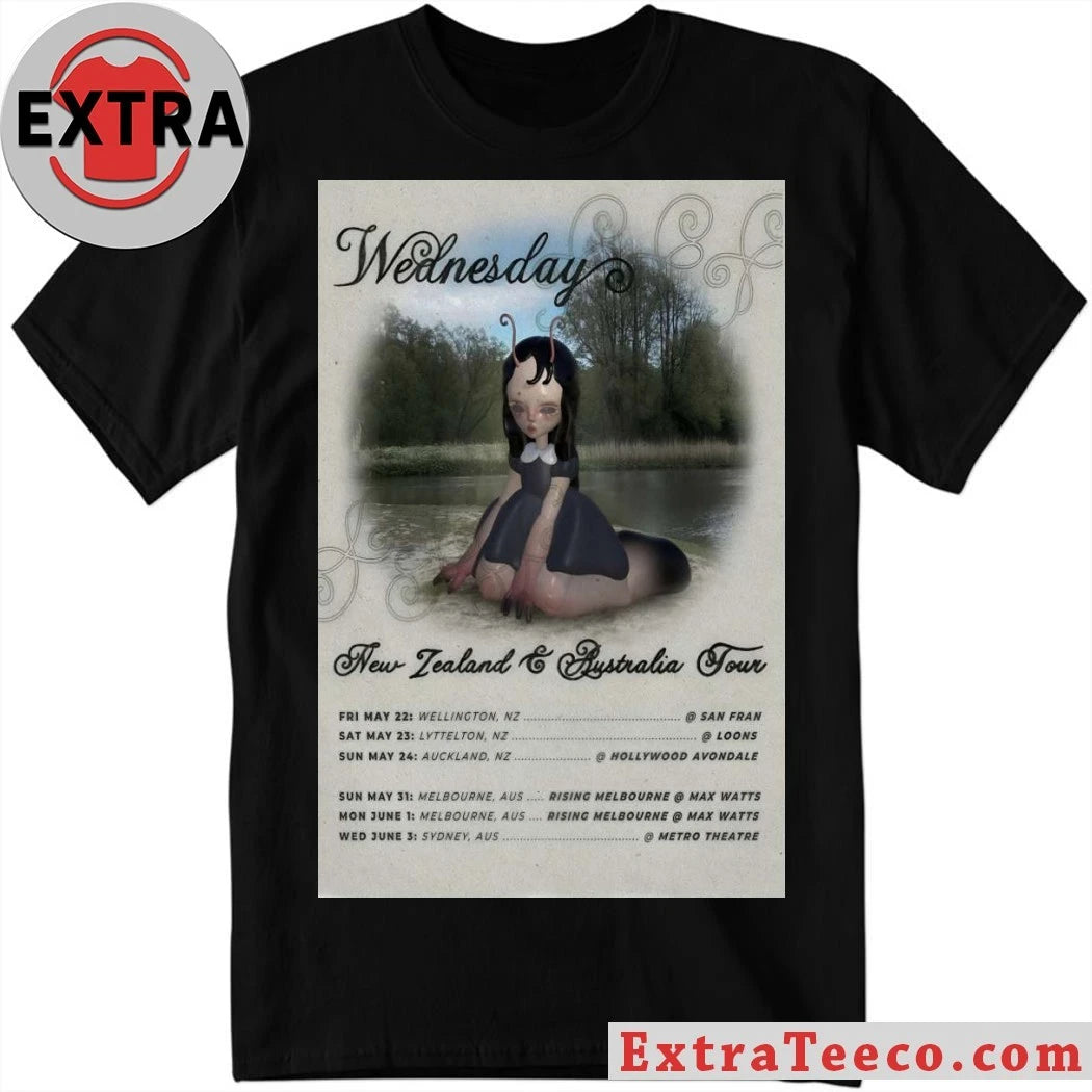 Official Wednesday New Zealand &amp; Australia 2026 Poster Shirt