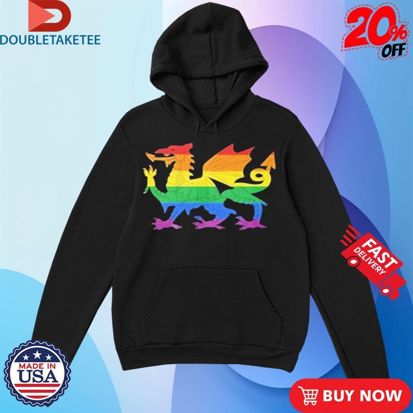 Official Welsh Pride Rainbow Dragon Shirts