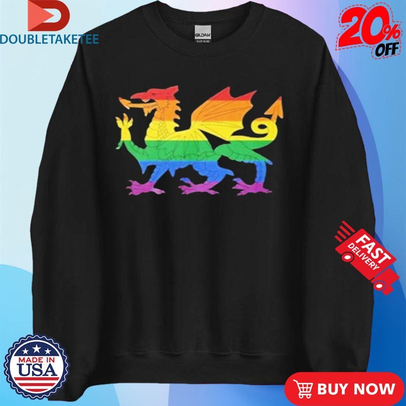 Official Welsh Pride Rainbow Dragon Shirts