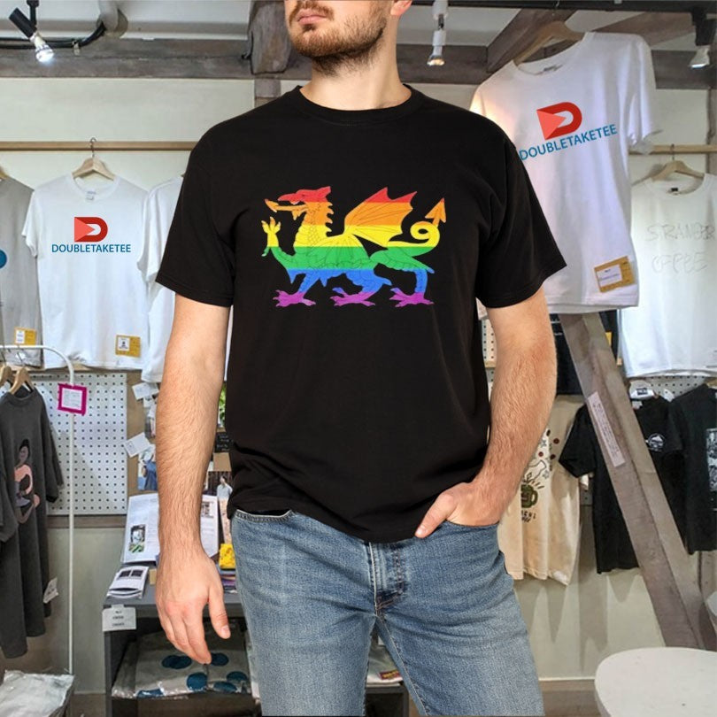 Official Welsh Pride Rainbow Dragon Shirts