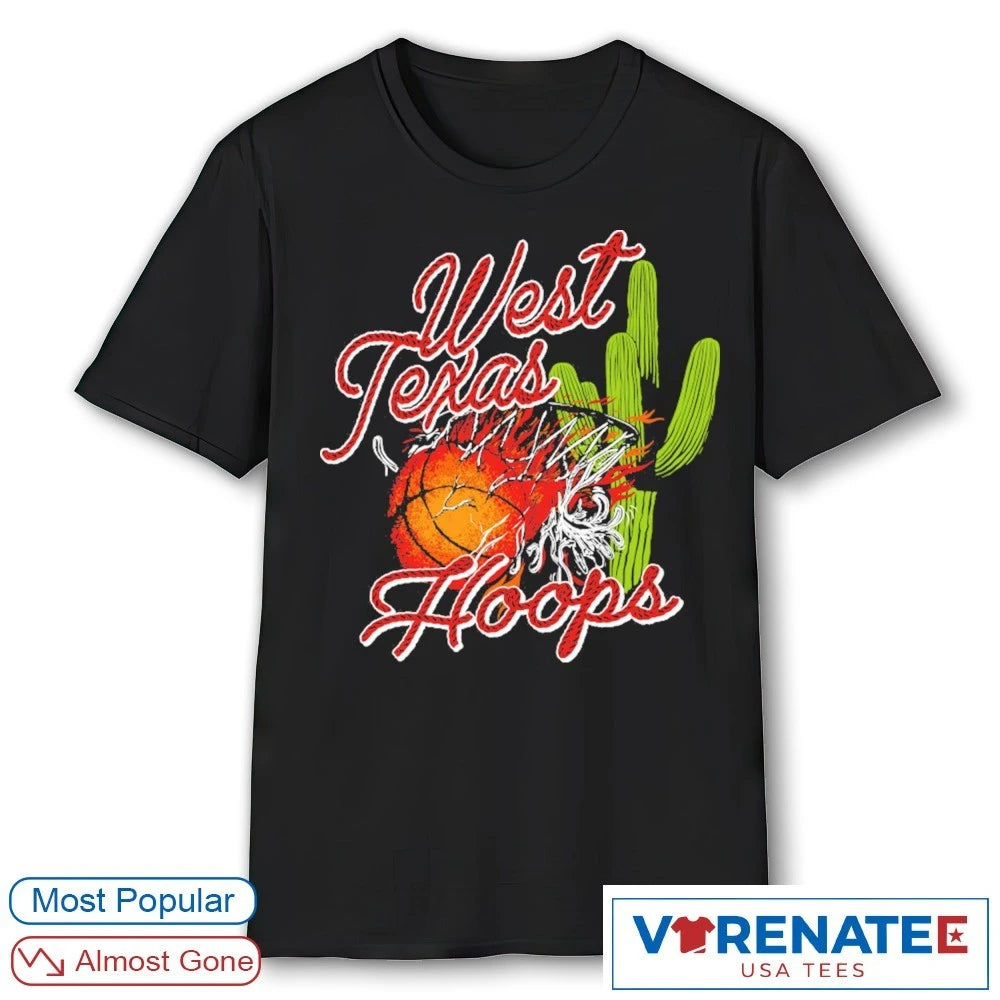 Official West Texas Hoops Texas Tech Red Raiders Baskeball T-Shirt
