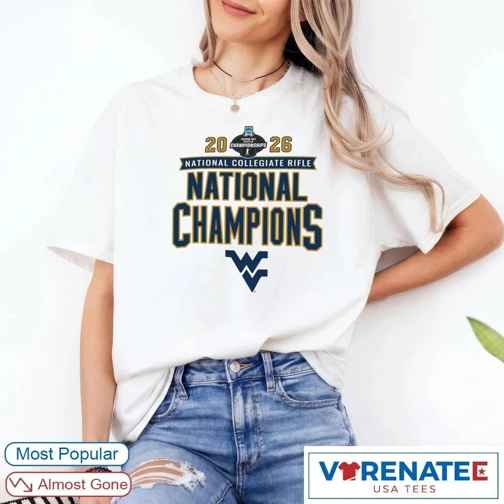 Official West Virginia Mountaineers 2026 NCAA Rifle National Champions T-Shirt