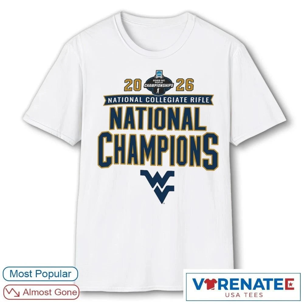 Official West Virginia Mountaineers 2026 NCAA Rifle National Champions T-Shirt