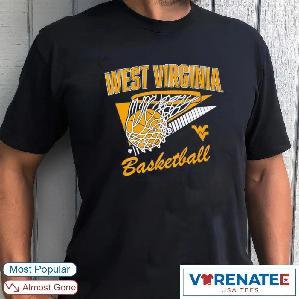 Official West Virginia Mountaineers Basketball Retro Swish 2026 T-Shirt