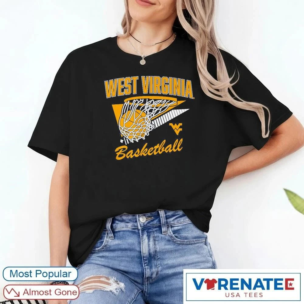 Official West Virginia Mountaineers Basketball Retro Swish 2026 T-Shirt