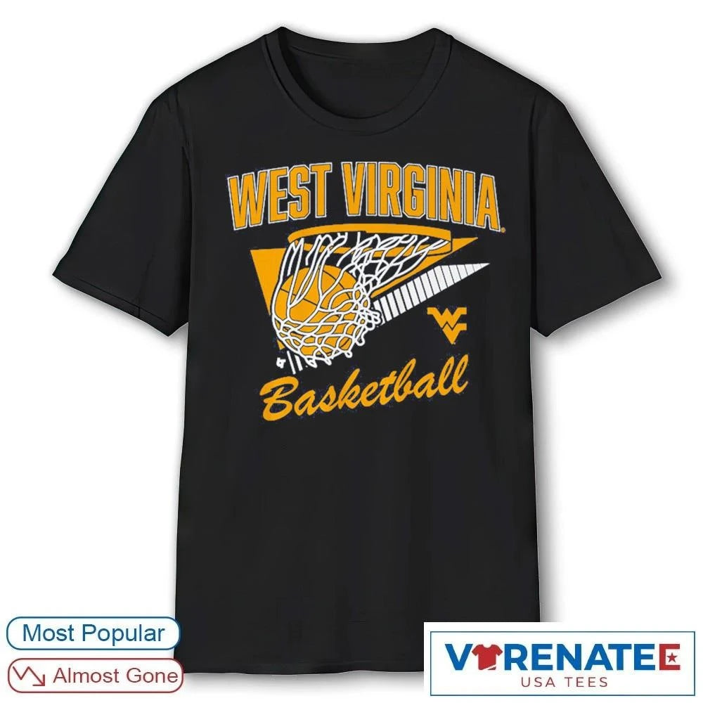 Official West Virginia Mountaineers Basketball Retro Swish 2026 T-Shirt