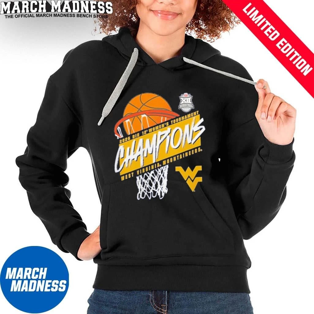 Official West Virginia Women’s Basketball Big 12 Conference Tournament Champions T-Shirt