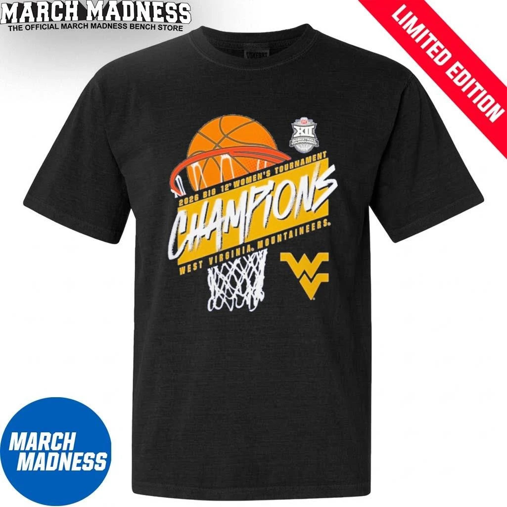 Official West Virginia Women’s Basketball Big 12 Conference Tournament Champions T-Shirt