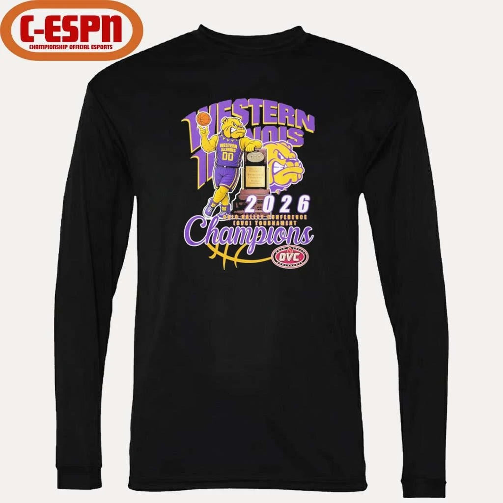 Official Western Illinois Leathernecks Mascot 2026 OVC Basketball Conference Champions Shirt