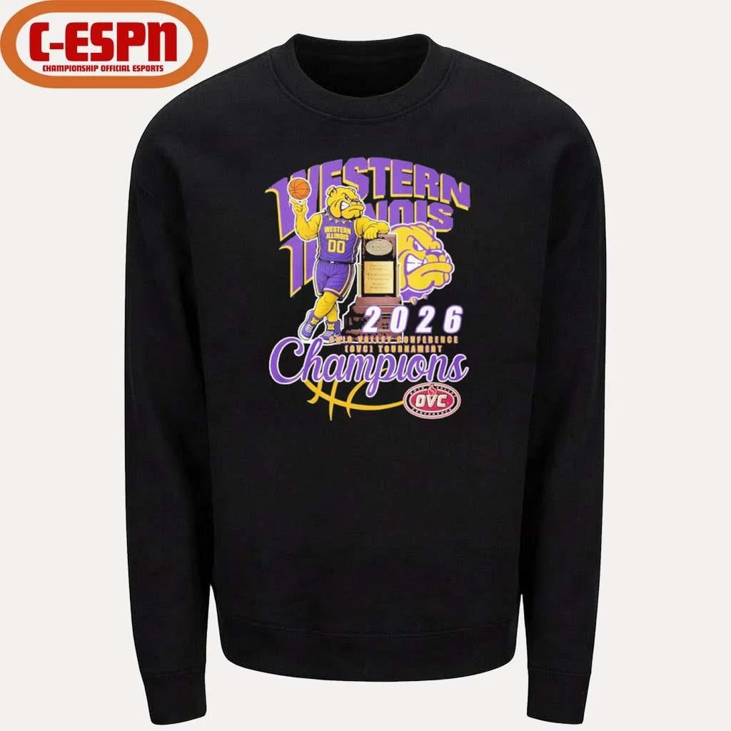 Official Western Illinois Leathernecks Mascot 2026 OVC Basketball Conference Champions Shirt