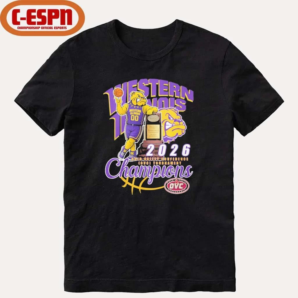 Official Western Illinois Leathernecks Mascot 2026 OVC Basketball Conference Champions Shirt