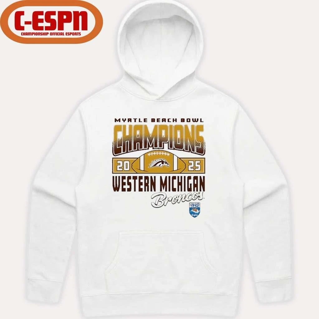 Official Western Michigan Broncos 2025 Myrtle Beach Bowl Champions Shirt