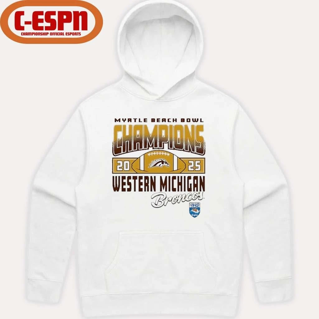 Official Western Michigan Broncos 2025 Myrtle Beach Bowl Champions Shirt