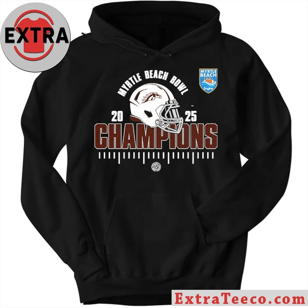 Official Western Michigan Broncos 2025 Myrtle Beach Bowl Champions NCAA Football Shirt