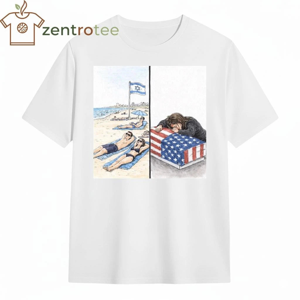 Official While Israelis are enjoying a beach vacation, the wife of an American soldier weeps beside her husband’s coffin tee