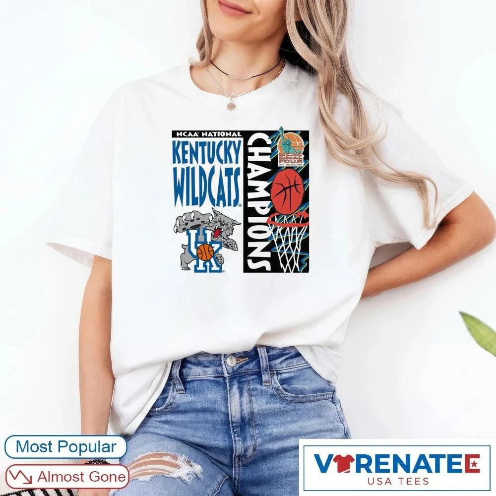 Official White Kentucky Wildcats NCAA Final Four National Champions Legacy basketball – Trending 2026 T-Shirt