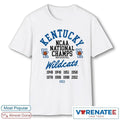 Official White Kentucky Wildcats NCAA National Champs Men’s Basketball 1948-2012 – Trending Now 2026 T-Shirt