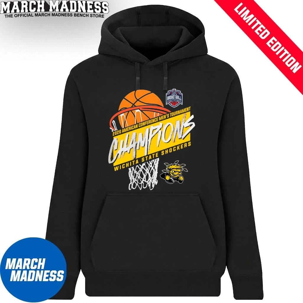 Official Wichita State Men’s Basketball American Conference Tournament Champions Basket Shirt