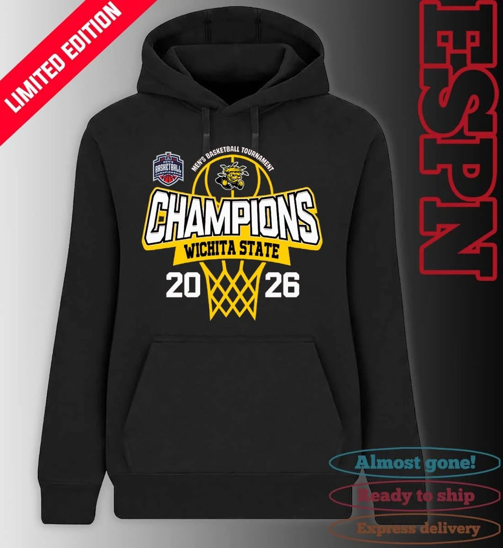 Official Wichita State Shockers 2026 American Conference Men’s Basketball Tournament Champions Shirt