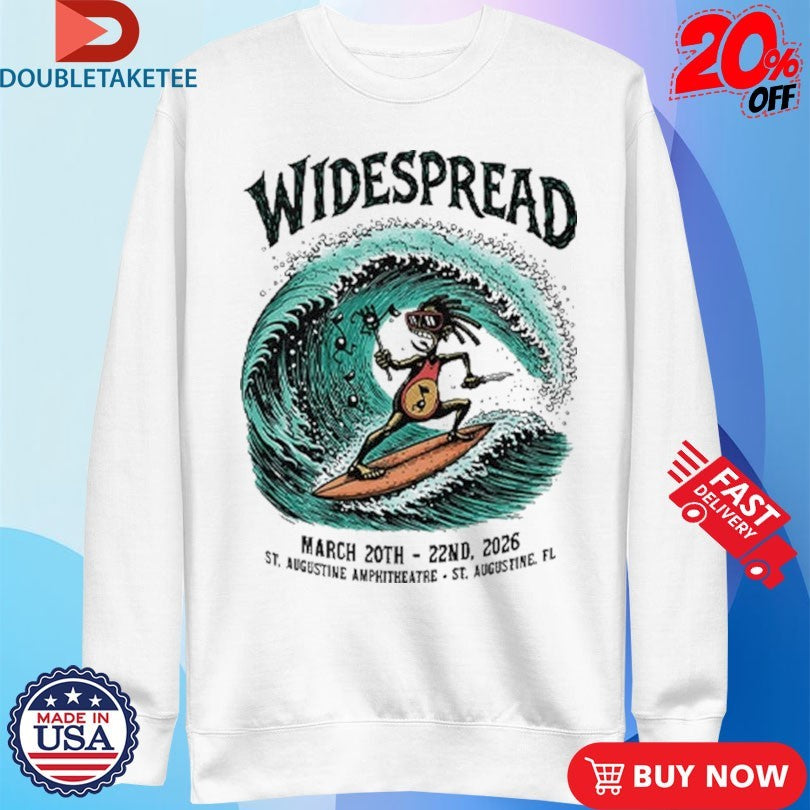 Official Widespread March 20th-22nd 2026 St Augustine Amphitheatre Surf Shirts
