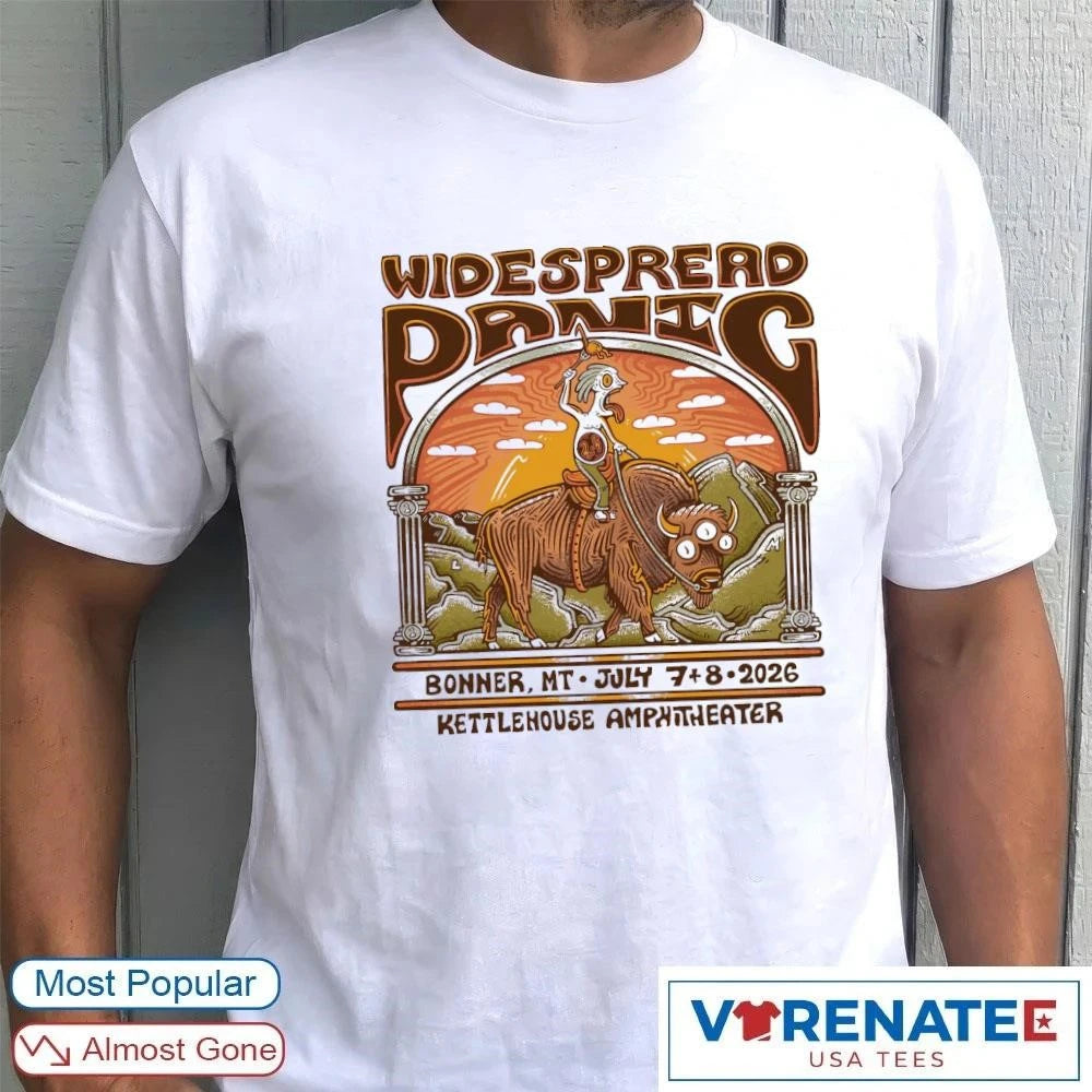 Official Widespread Panic Bonner, Montana July 7 – 8, 2026 KettleHouse Amphitheater T-Shirt