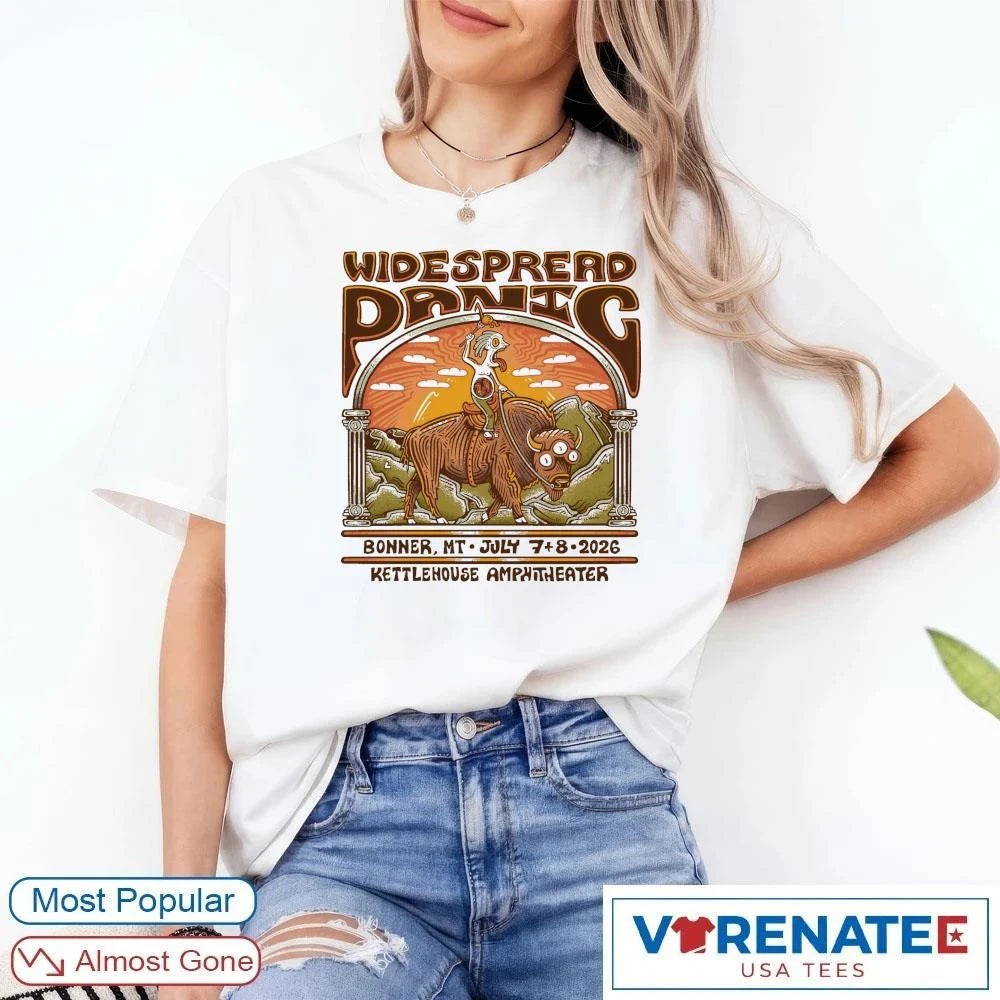 Official Widespread Panic Bonner, Montana July 7 – 8, 2026 KettleHouse Amphitheater T-Shirt