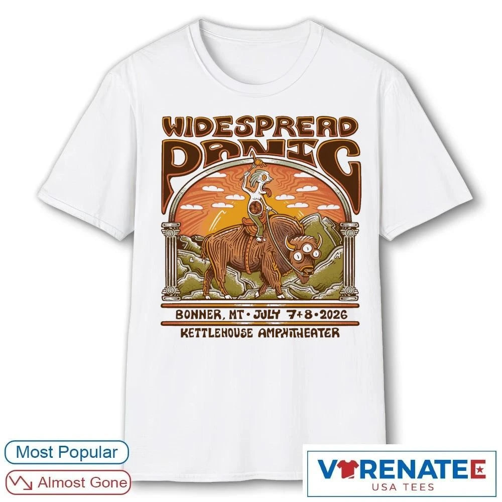 Official Widespread Panic Bonner, Montana July 7 – 8, 2026 KettleHouse Amphitheater T-Shirt