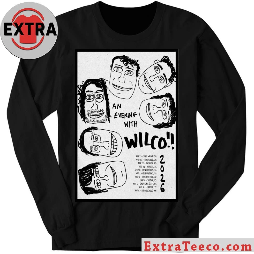 Official Wilco Spring 2026 Tour Poster T-Shirt