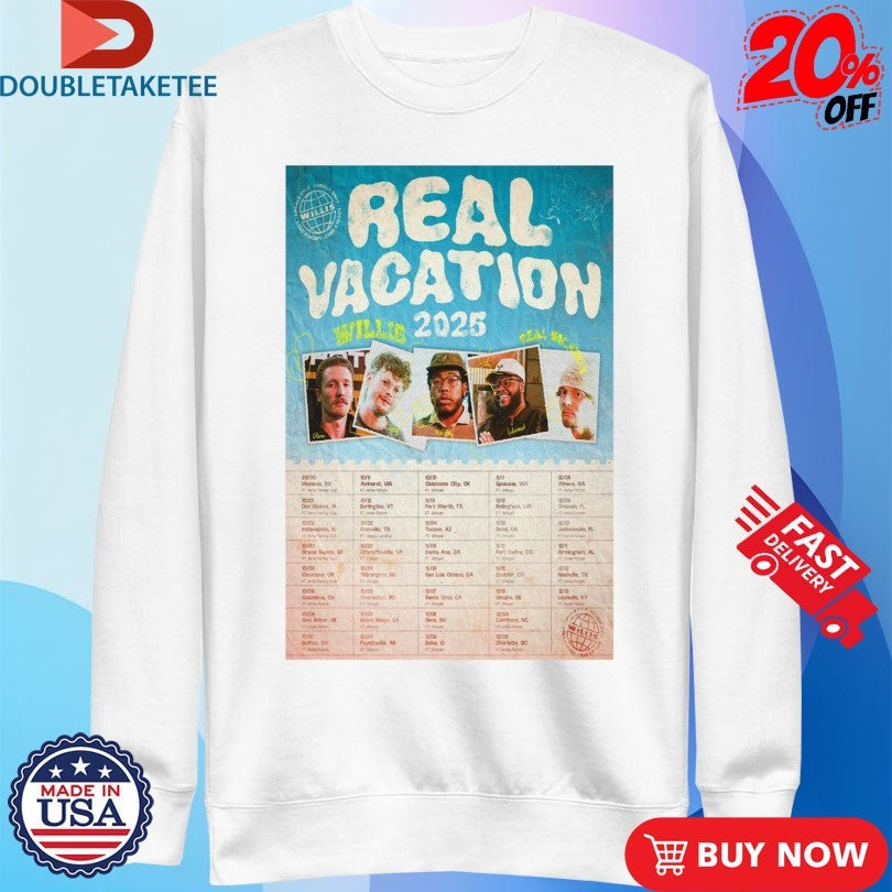 Official Willis Vacation Tour 2025 Dates Shirts