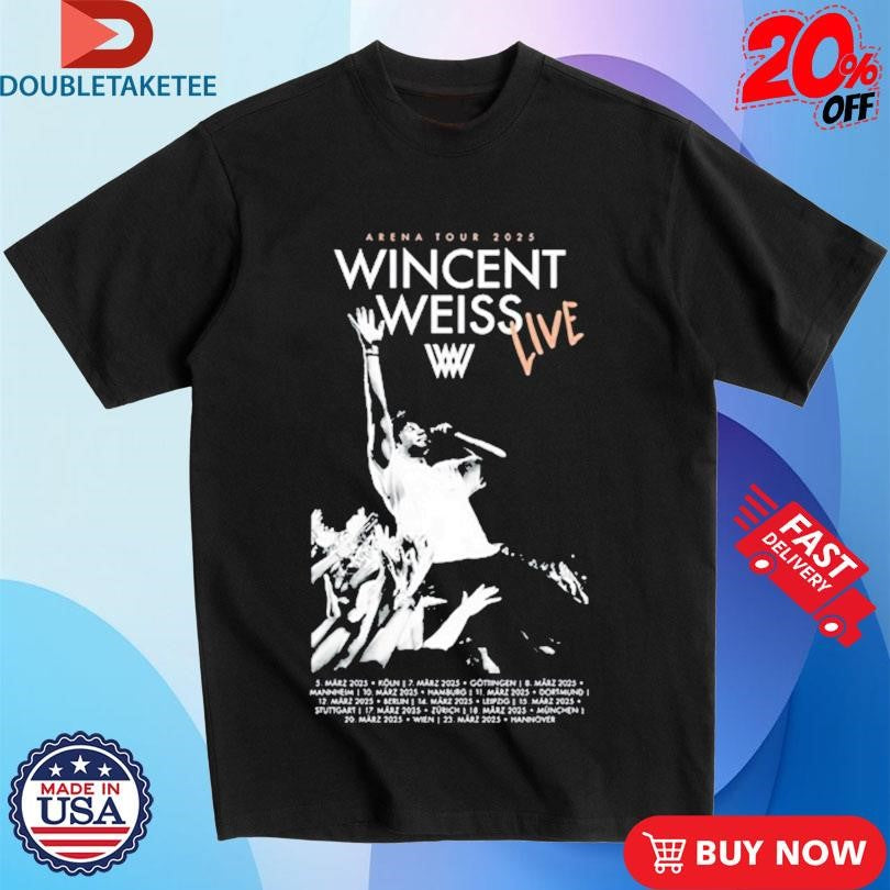 Official Wincent Weiss Live Arena Tour 2025 Shirts