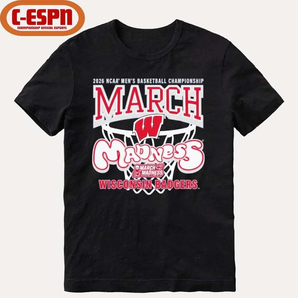 Official Wisconsin Badgers 2026 NCAA Men’s Basketball Championship March Madness Shirt