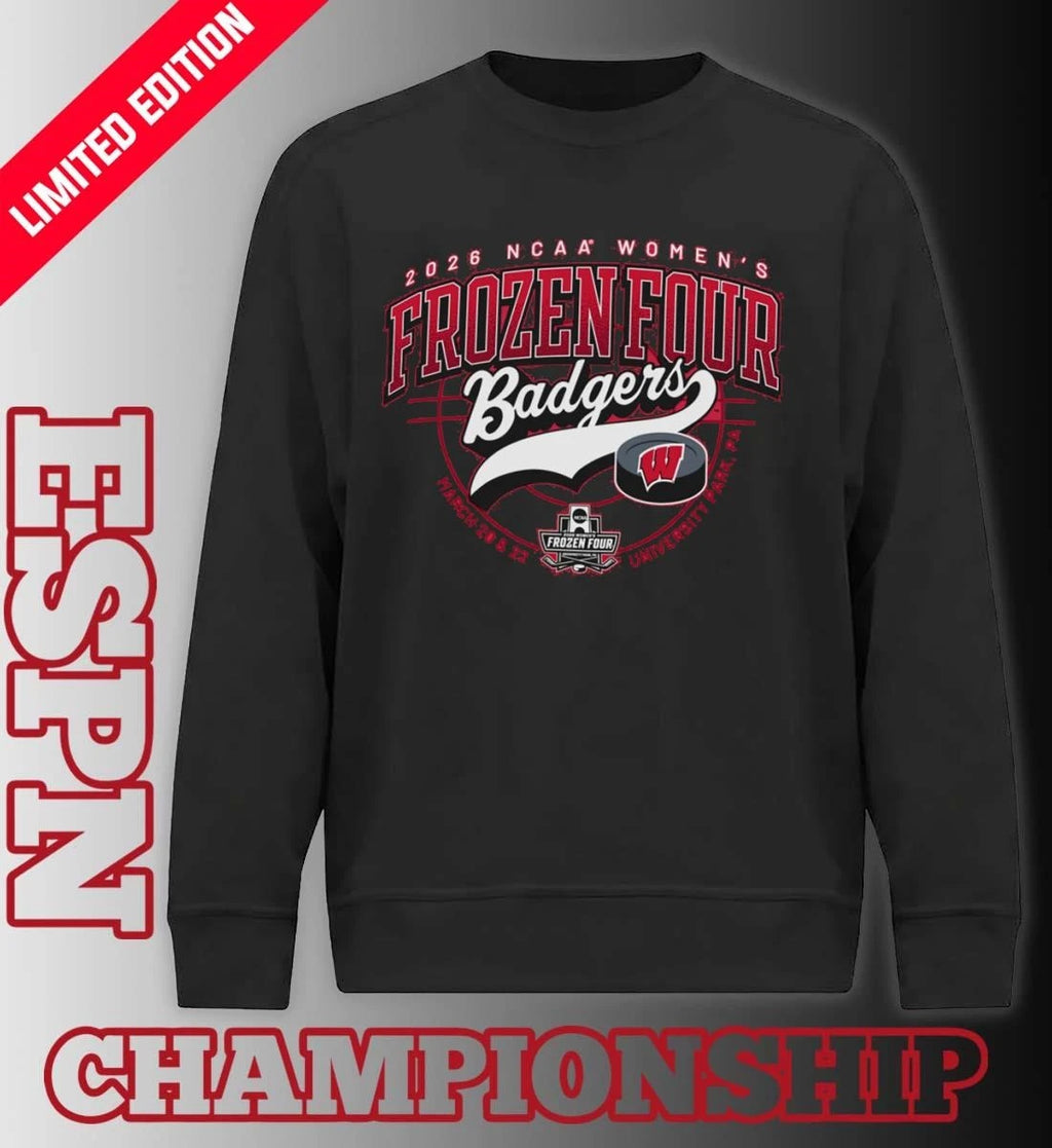 Official Wisconsin Badgers 2026 NCAA Women’s Ice Hockey Frozen Four Shirt