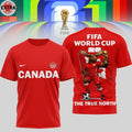 Official World Cup FIFA 2026 Canada Team The True North Logo Hoodie Shirt